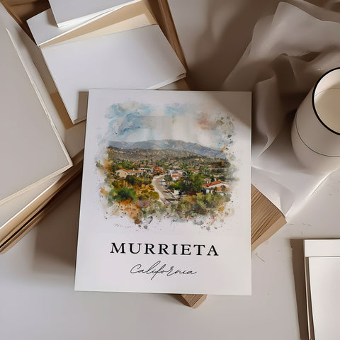 Murrieta California Art, Netherlands Print, Murrieta Watercolor Art, Riverside County Gift, Travel Print, Travel Poster, Housewarming Gift