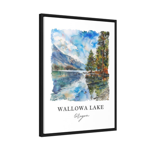 Wallowa Lake OR Art, Wallowa Lake Print, Wallowa Lake Watercolor, Joseph Oregon Gift, Travel Print, Travel Poster, Housewarming Gift