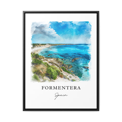 Formentera Wall Art, Balearic Islands Print, Formentera Watercolor, Formentera Gift, Travel Print, Travel Poster, Housewarming Gift