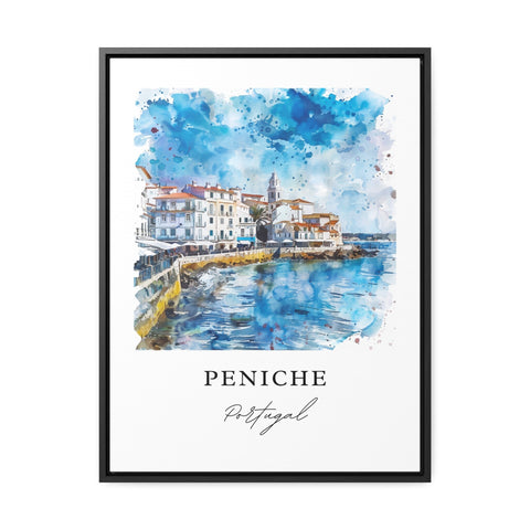 Peniche Portugal Wall Art, Peniche Print, Oeste Region Watercolor Art, Peniche Gift, Travel Print, Travel Poster, Housewarming Gift