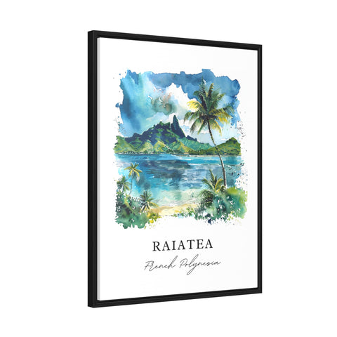 Raiatea Wall Art, Raiatea Print, French Polynesia Watercolor Art, Raiatea FP Gift, Travel Print, Travel Poster, Housewarming Gift