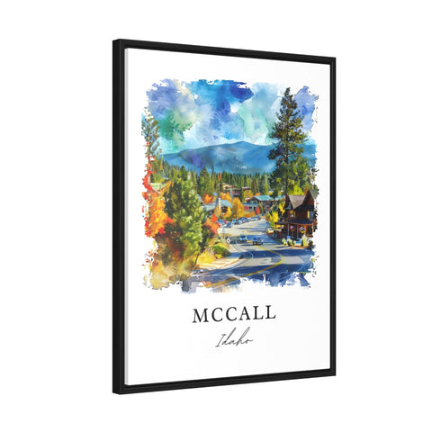 Mccall ID Wall Art, Mccall Idaho Print, Mccall Watercolor Art, Valley County Idaho Gift, Travel Print, Travel Poster, Housewarming Gift