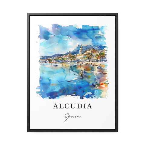 Alcudia Spain Art, Alcudia Print, Alcudia Watercolor, Majorca Espana Gift, Travel Print, Travel Poster, Housewarming Gift