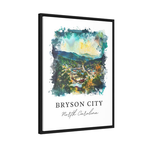 Bryson City NC Wall Art, Bryson City Print, Bryson City Watercolor, Smoky Mountains Gift, Travel Print, Travel Poster, Housewarming Gift