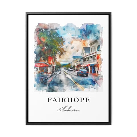 Fairhope AL Wall Art, Fairhope Alabama Print, Mobile Bay AL Watercolor, Baldwin County Gift, Travel Print, Travel Poster, Housewarming Gift