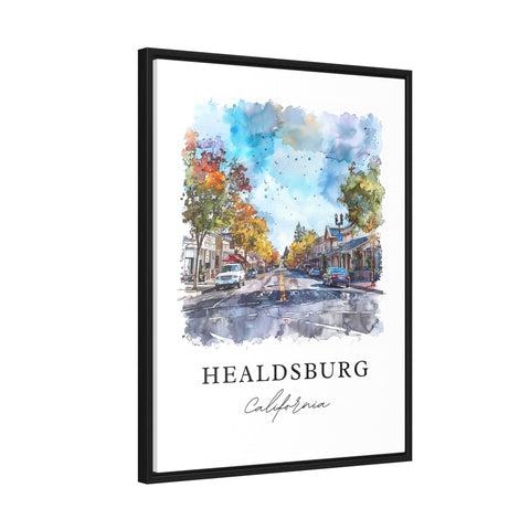 Healdsburg CA Wall Art, Healdsburg Print, Sonoma Watercolor Art, Sonoma California Gift, Travel Print, Travel Poster, Housewarming Gift