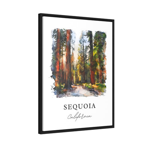 Sequoia Wall Art, Sequoia National Park Print, Sequoia Watercolor Art, Sequoia Park Gift, Travel Print, Travel Poster, Housewarming Gift