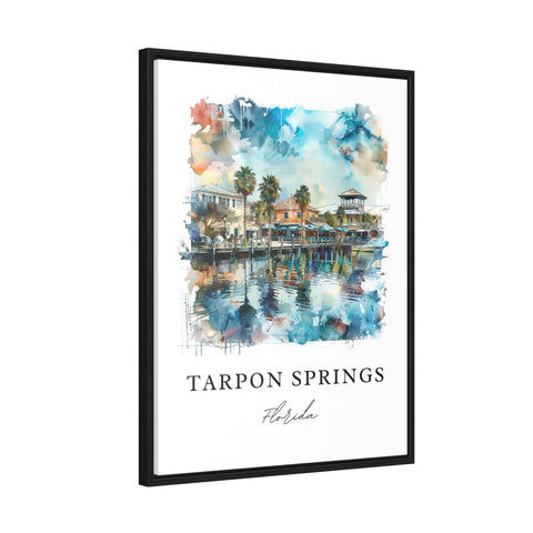 Tarpon Springs FL Art, Tarpon Springs Print, Gulf Coast FL Watercolor Art, Florida Art Gift, Travel Print, Travel Poster, Housewarming Gift