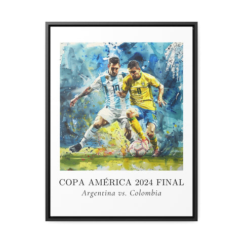 Copa America 2024 Art, Argentina vs. Colombia Print, Copa America Watercolor Art, Copa America Gift, Travel Print, Soccer Enthusiast Gift