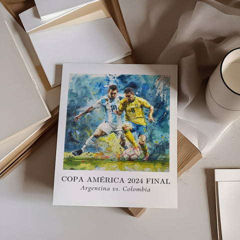 a picture of two soccer players on a card