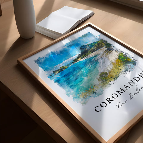 Coromandel Wall Art, Coromandel Print, North Island NZ Watercolor, North Island NZ Gift, Travel Print, Travel Poster, Housewarming Gift