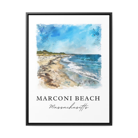 Marconi Beach Art, Marconi Beach MA Print, Wellfleet Watercolor Art, Cape Cod MA Gift, Travel Print, Travel Poster, Housewarming Gift