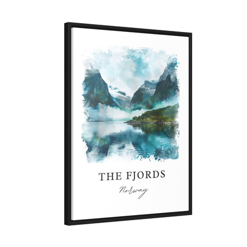 The Fjords Norway Art, Fjords Norway Print, Fjords Watercolor Art, Geirangerfjord Gift, Travel Print, Travel Poster, Housewarming Gift