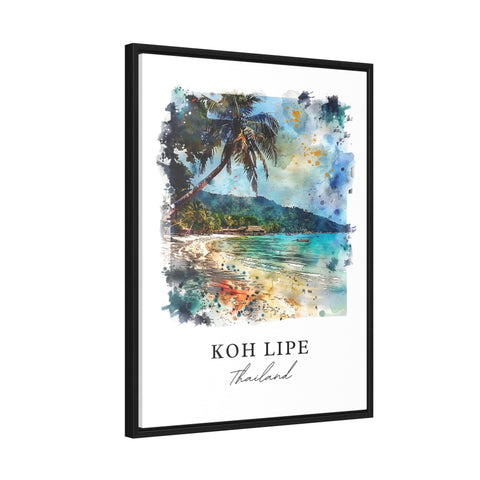 Koh Lipe Thailand Art, Koh Lipe Thailand Print, Andaman Sea Watercolor Art, Koh Lipe Gift, Travel Print, Travel Poster, Housewarming Gift