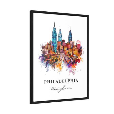 Philadelphia Wall Art, Philadelphia Print, Philly Watercolor Art, Philadelphia PA Gift, Travel Print, Travel Poster, Housewarming Gift