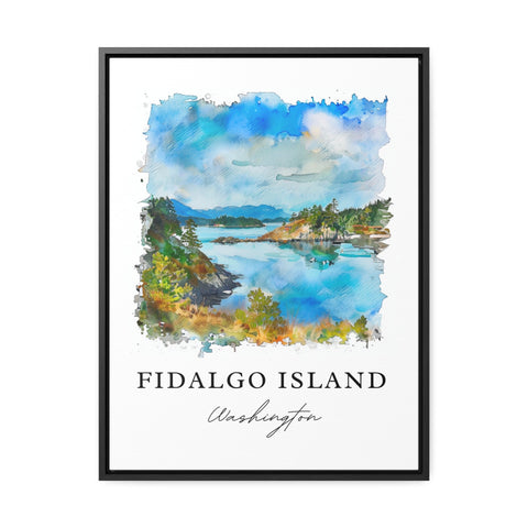 Fidalgo Island Art, Fidalgo Island Print, Skagit County Watercolor, Fidalgo WA Gift, Travel Print, Travel Poster, Housewarming Gift