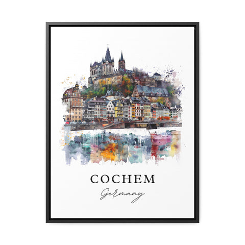 Cochem Germany Art, Cochem Print, Cochem Watercolor Art, Cochem Germany Gift, Travel Print, Travel Poster, Housewarming Gift