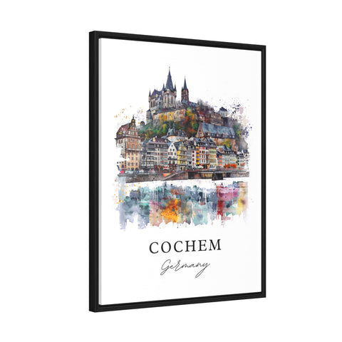 Cochem Germany Art, Cochem Print, Cochem Watercolor Art, Cochem Germany Gift, Travel Print, Travel Poster, Housewarming Gift