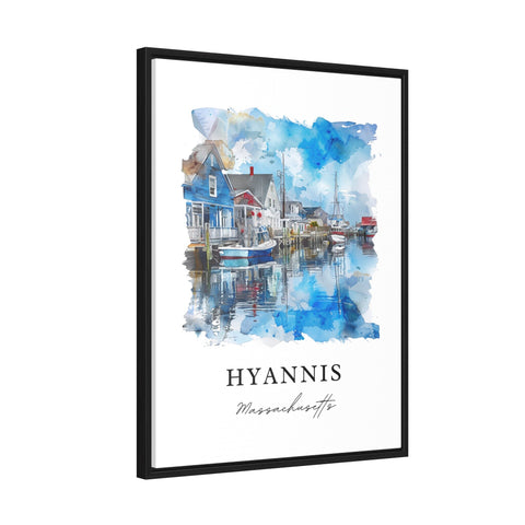 Hyannis MA Wall Art, Hyannis Massachusetts Print, Hyannis Watercolor Art, Cape Cod Gift, Travel Print, Travel Poster, Housewarming Gift