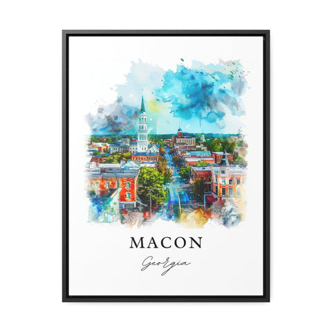 Macon Georgia Art, Macon GA Print, Macon Watercolor Art, Macon Georgia Gift, Travel Print, Travel Poster, Housewarming Gift