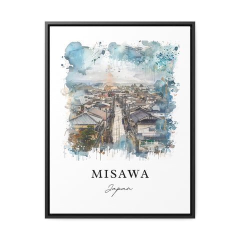 Misawa Japan Art, Misawa Japan Print, Misawa Watercolor Art, Aomori Prefecture Gift, Travel Print, Travel Poster, Housewarming Gift