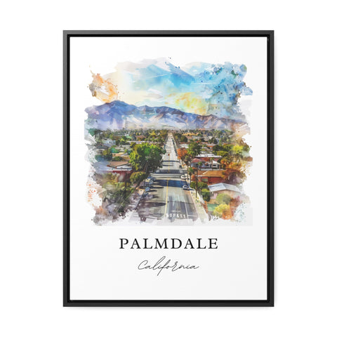 Palmdale CA Wall Art, Palmdale Print, Palmdale CA Watercolor Art, Palmdale Gift, Travel Print, Travel Poster, Housewarming Gift