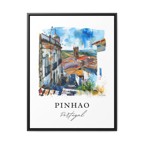 Pinhao Portugal Art, Pinhao Print, Pinhao Village Watercolor Art, Porto Portugal Gift, Travel Print, Travel Poster, Housewarming Gift