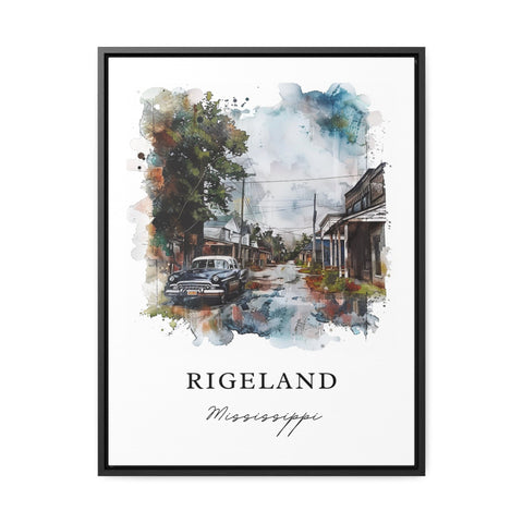 Rigeland MS Art, Rigeland Mississippi Print, Madison County MS Watercolor, Jackson MS Gift, Travel Print, Travel Poster, Housewarming Gift