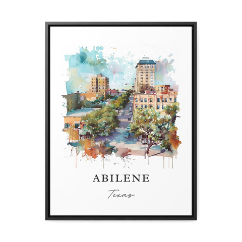 Abilene Texas Wall Art, Abilene TX Print, Abilene Watercolor Art, Jones County Texas Gift, Travel Print, Travel Poster, Housewarming Gift