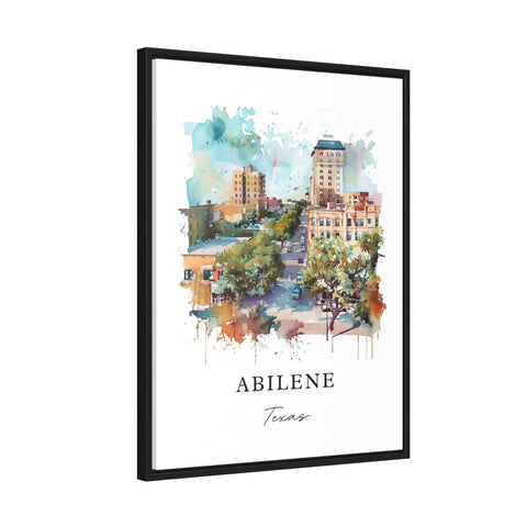 Abilene Texas Wall Art, Abilene TX Print, Abilene Watercolor Art, Jones County Texas Gift, Travel Print, Travel Poster, Housewarming Gift