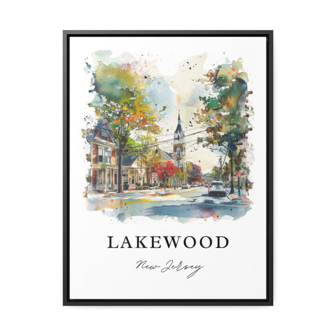 Lakewood NJ Wall Art, Lakewood Print, Lakewood Watercolor Art, Lakewood New Jersey Gift, Travel Print, Travel Poster, Housewarming Gift