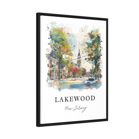 Lakewood NJ Wall Art, Lakewood Print, Lakewood Watercolor Art, Lakewood New Jersey Gift, Travel Print, Travel Poster, Housewarming Gift