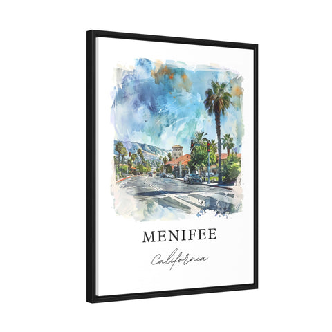 Menifee CA Art, Menifee Print, Riverside County CA Watercolor Art, Menifee Gift, Travel Print, Travel Poster, Housewarming Gift