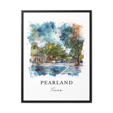 Pearland TX Wall Art, Pearland Texas Print, Pearland Watercolor Art, Brazoria County Gift, Travel Print, Travel Poster, Housewarming Gift