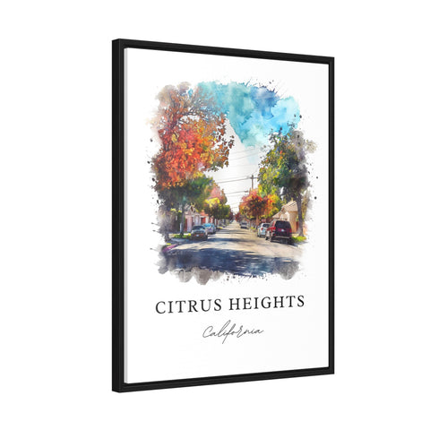 Citrus Heights CA Art, Citrus Heights Print, Sacramento Watercolor Art, Citrus Heights Gift, Travel Print, Travel Poster, Housewarming Gift