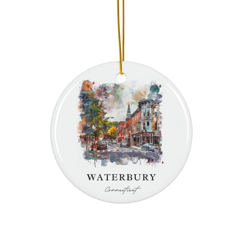 Waterbury CT Ornament: Unique Souvenir, Waterbury Connecticut Decor, and Authentic Waterbury CT Gift