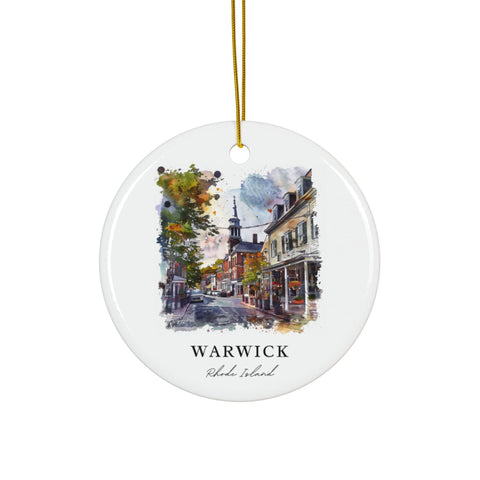 Warwick Rhode Island Ornament: Unique RI Souvenir, Warwick RI Decor, and Authentic Warwick Rhode Island Gift