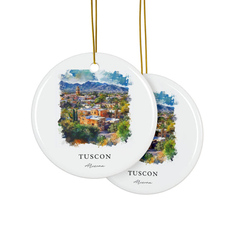 Tuscon AZ Ornament: Unique Tuscon Souvenir, Tuscon Decor, and Authentic Tuscon Arizona Gift (1pc, 3pcs, 5pcs, 10pcs)