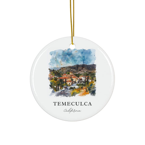 Temecula CA Ornament: Unique Temecula Souvenir, Temecula Decor, and Authentic Temecula Cali Gift