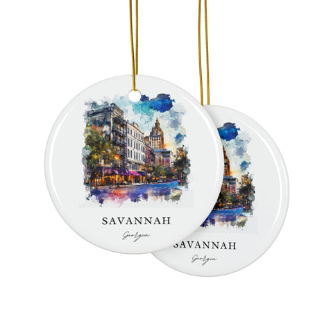 Savannah Georgia Ornament: Unique Savannah Souvenir, Savannah GA Decor, and Authentic Savannah GA Gift