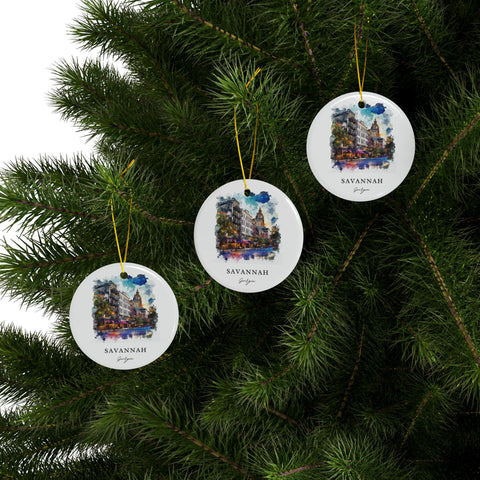 Savannah Georgia Ornament: Unique Savannah Souvenir, Savannah GA Decor, and Authentic Savannah GA Gift