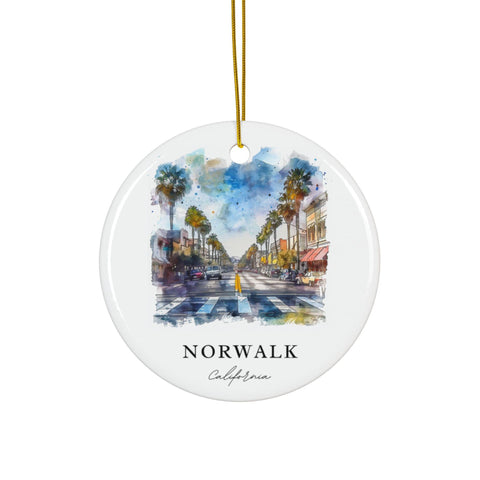 Norwalk California Ornament: Unique Norwalk Souvenir, Norwalk CA Decor, and Authentic Norwalk Cali Gift