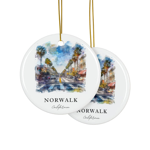 Norwalk California Ornament: Unique Norwalk Souvenir, Norwalk CA Decor, and Authentic Norwalk Cali Gift