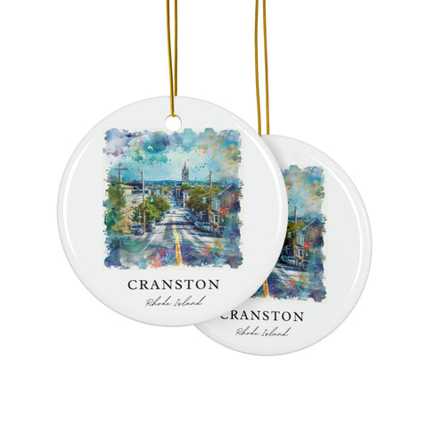 Cranston RI Ornament: Unique Cranston Souvenir, Cranston Rhode Island Decor, and Cranston RI Gift