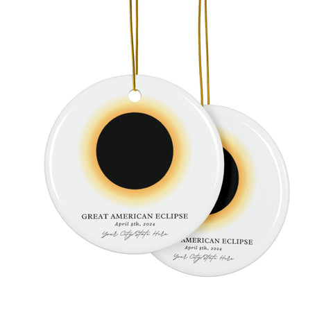 Eclipse Ornament: Unique Eclipse Souvenir, 2024 Eclipse Decor, and Authentic Solar Eclipse Gift (1pc, 3pcs, 5pcs, 10pcs)