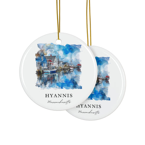 Hyannis MA Ornament: Unique Hyannis Souvenir, Hyannis Decor, and Authentic Cape Cod Christmas Gift