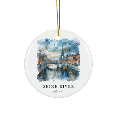 Seine River France Ornament: Unique Seine River Souvenir, Seine River Decor, and Authentic France Christmas Gift