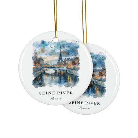 Seine River France Ornament: Unique Seine River Souvenir, Seine River Decor, and Authentic France Christmas Gift