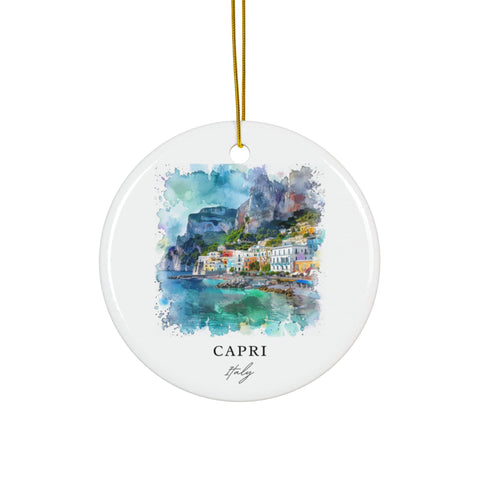 Capri Italy Ornament: Unique Capri Souvenir, Capri Italia Decor, and Authentic Capri Christmas Gift (1pc, 3pcs, 5pcs, 10pcs)