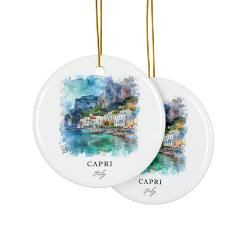 Capri Italy Ornament: Unique Capri Souvenir, Capri Italia Decor, and Authentic Capri Christmas Gift (1pc, 3pcs, 5pcs, 10pcs)